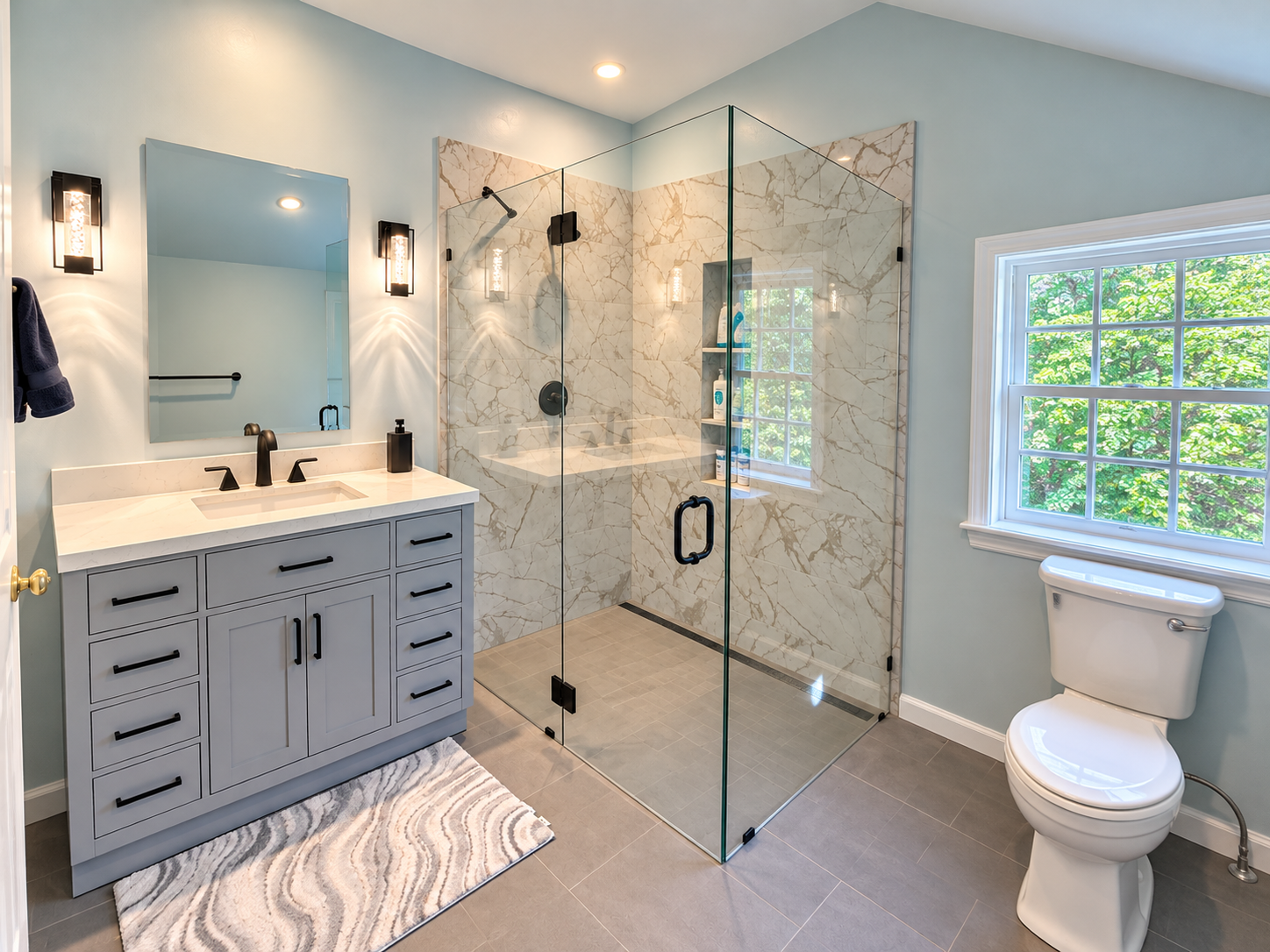 Refined Elegance | A Modern Bathroom Addition